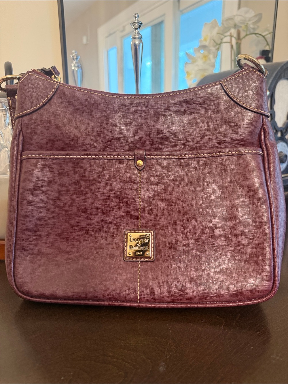 Dooney & Bourke Burgundy Leather Kimberly Crossbody bag